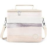 Bolsa de almuerzo de 4 litros color bechs con gris y blanco
