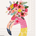 Paquete de 20 servilletas 5"x5" flamenco floral