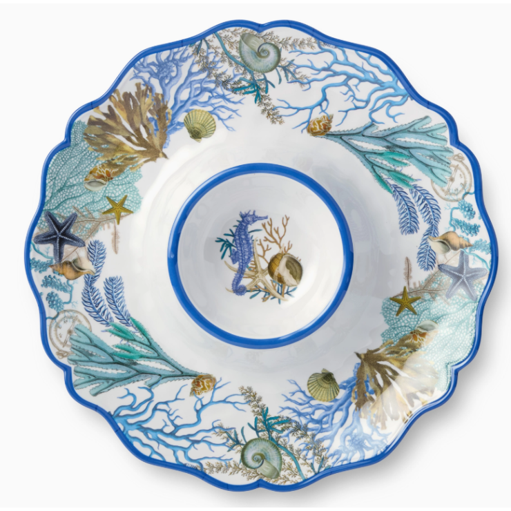 Plato para Nachos con Dip, Blue Lagoon