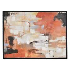 Pintura acrilica en canvas diseño abstracto en tonos naranja beige y negro 29.5" alto x 39.5" largo