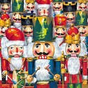 Servilletas de papel de 6.5 x 6.5" diseño de santa y  cascanuez 20 unidades