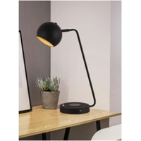 Lampara de mesa en forma de esfera color negro