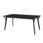 Mesa de comedor rectangular negra 71"x 36" x 30"