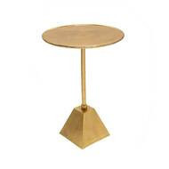 Mesa auxiliar de metal de 23" color dorado con base metalica