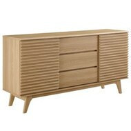 Mueble para tv de 63" en madera acabado color roble
