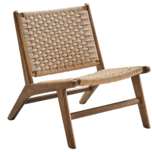 Silla estructura de madera color cafe