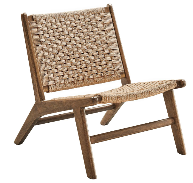Silla estructura de madera color cafe