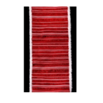 Liston decorativo  rojo de lino puntada brillante de 4" x 10 yardas