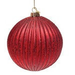 Esfera colgante de color rojo redonda