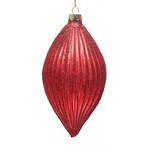 Esfera colgante de color rojo ovalada
