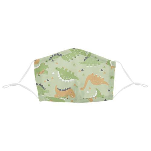 Mascarilla para niño con diseño de dinosaurio verde