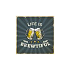 Paquete de 20 servilletas en color azul "life is brewtiful" 5"x5"