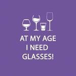 Servilletas de papel de 5 x 5 color morado at my age i need glasses !
