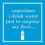 Servilletas de papel de 5 x 5" color celeste sometimes i drink water