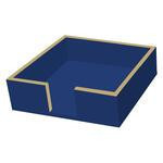 Soporte de madera para servilleta color azul