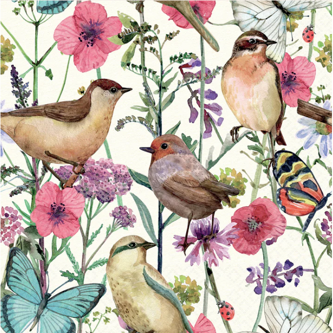 Servilleta Lnch Birds in Spring, 20 uni.