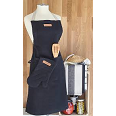 Delantal de chef en color azul marino ajustable