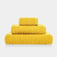 Toalla para baño chevron 95x150 cm mostaza