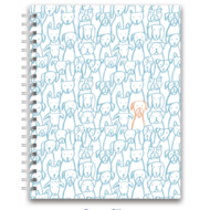 Agenda 2021-2022 de cachorros en color celeste