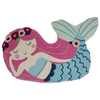 Almohada bordada de sirena