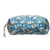 Cosmetiquera floral color azul 5.3 x 3.5 x 5.5"