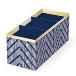 Organizador de boligrafos de 3 divisiones en color azul