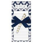 Libreta de apuntes rallada azul con boligrafo con diseño de rallas de 4 x 8"