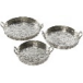 Bandeja de aluminio redonda plateada 16''