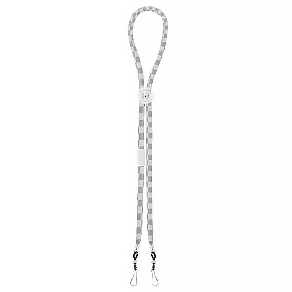 Sostenedor de mascarillas color gris con cuadros