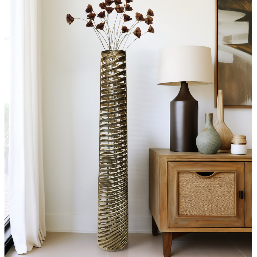 Jarrón Channing Grande, Champagne