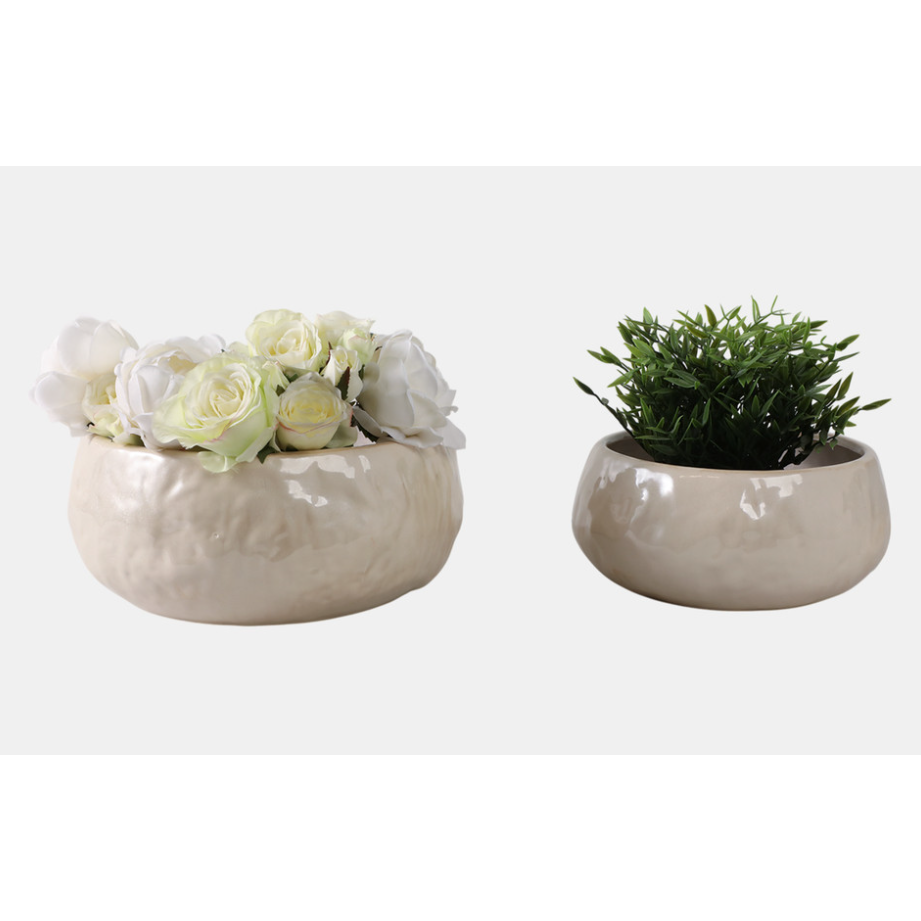 Maceta Traslucida Mediana, Blanca