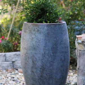 Maceta Olive, Grafito 19"