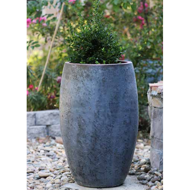 Jarrón Sin Borde Grafito Olive, 19"
