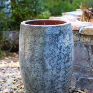 Maceta Olive, Grafito 18.5"