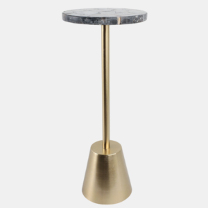 Mesa Auxiliar Petrified, Negro/Dorado
