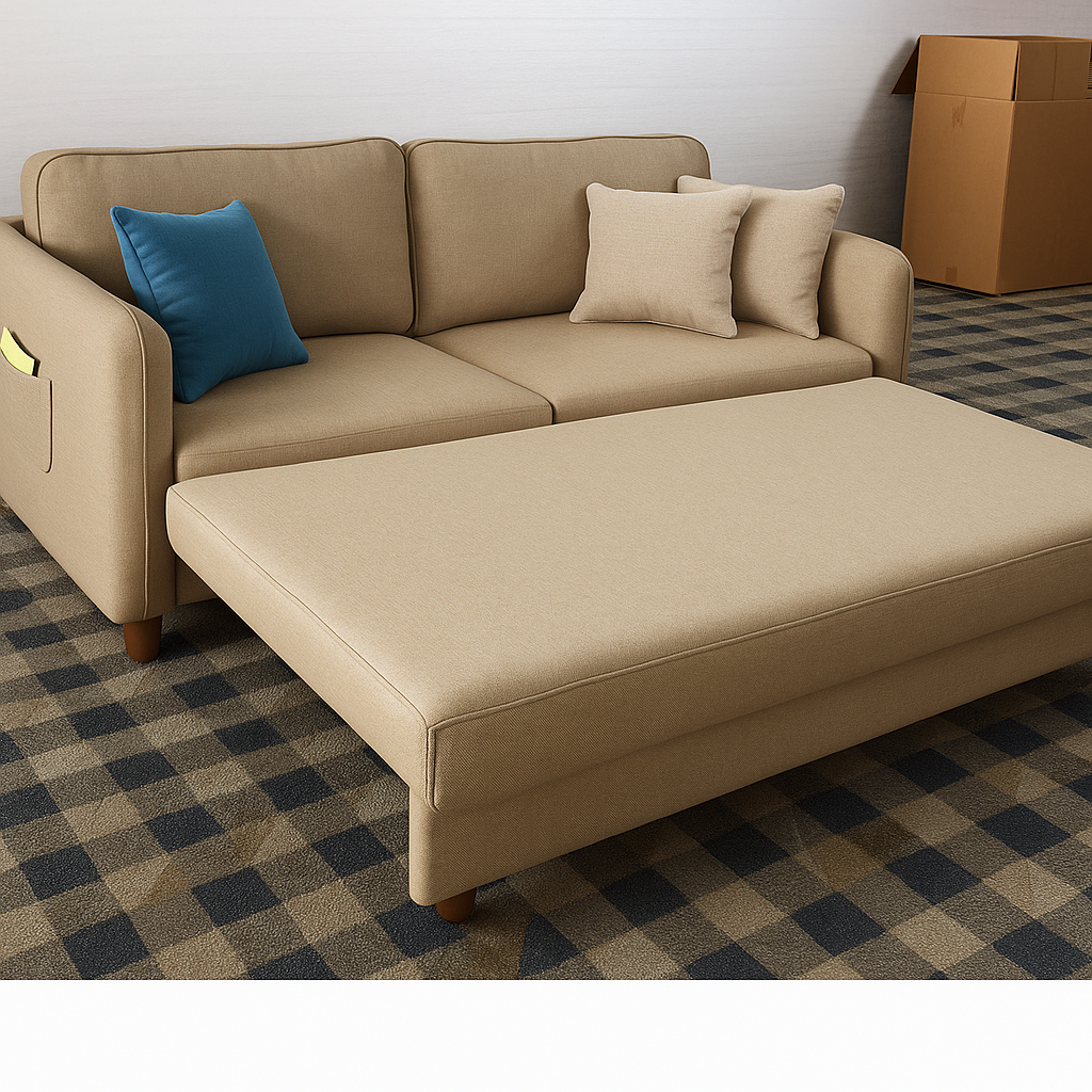 Sofá Cama Modular, Blanco Hueso