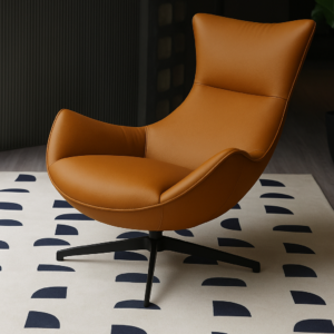 Sillón Reclinable con Base Giratoria, Café Tierra