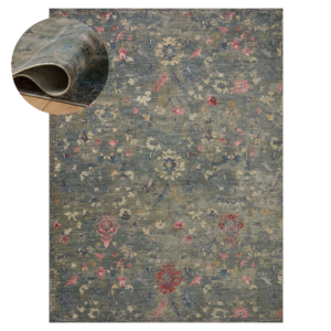 Alfombra de Área con Diseño Floral
