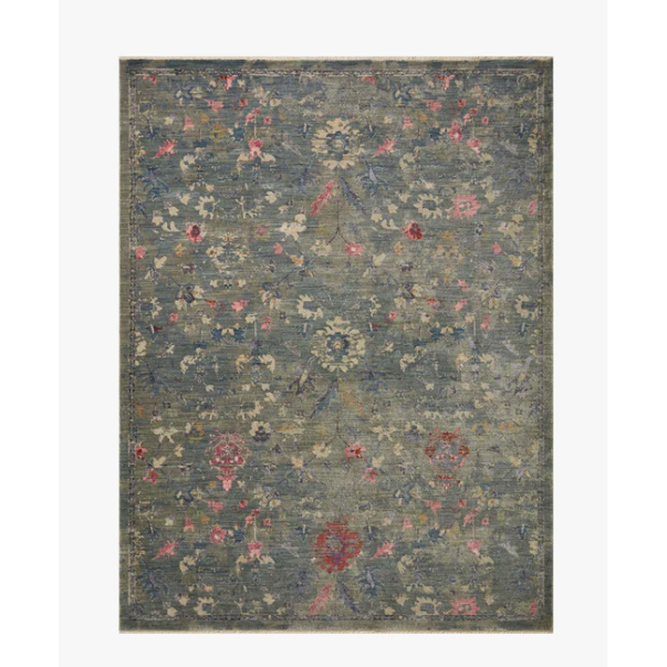 Alfombra de Área con Diseño Floral