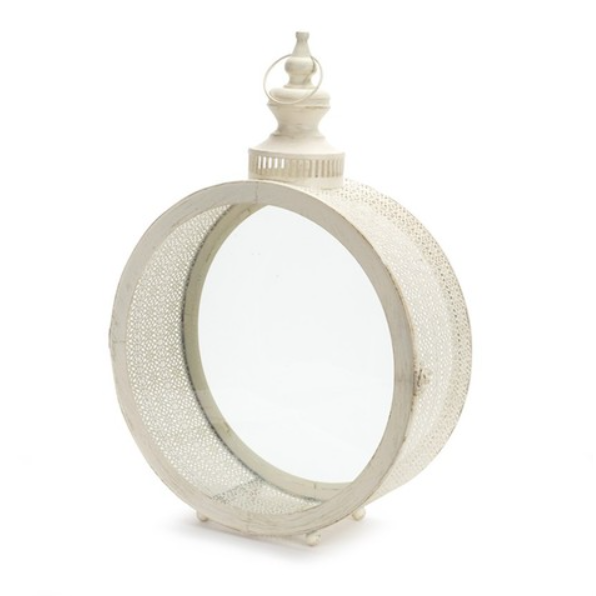 Circulo Decorativo de Metal y Vidrio 56 cm