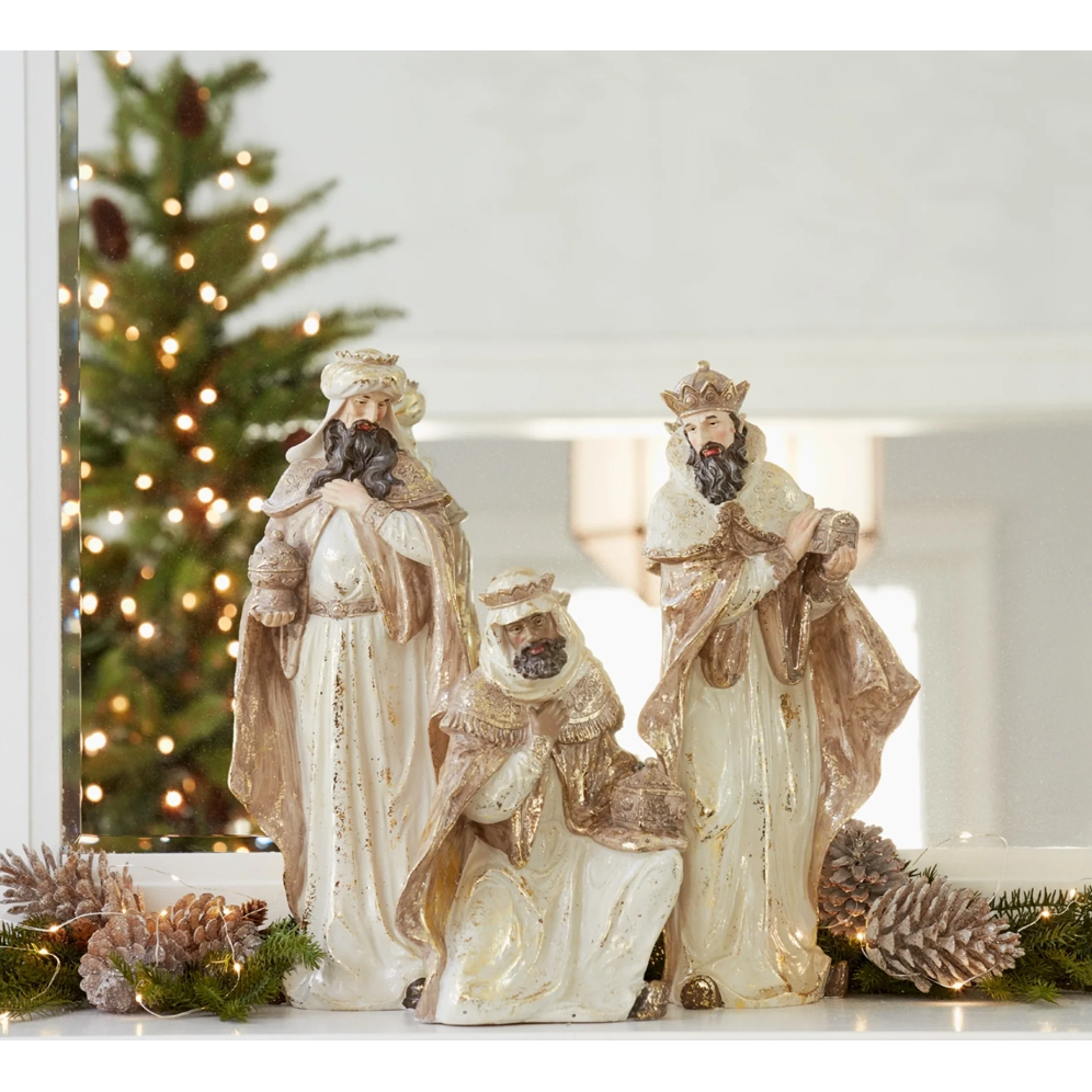Conjunto de Reyes Magos en Resina