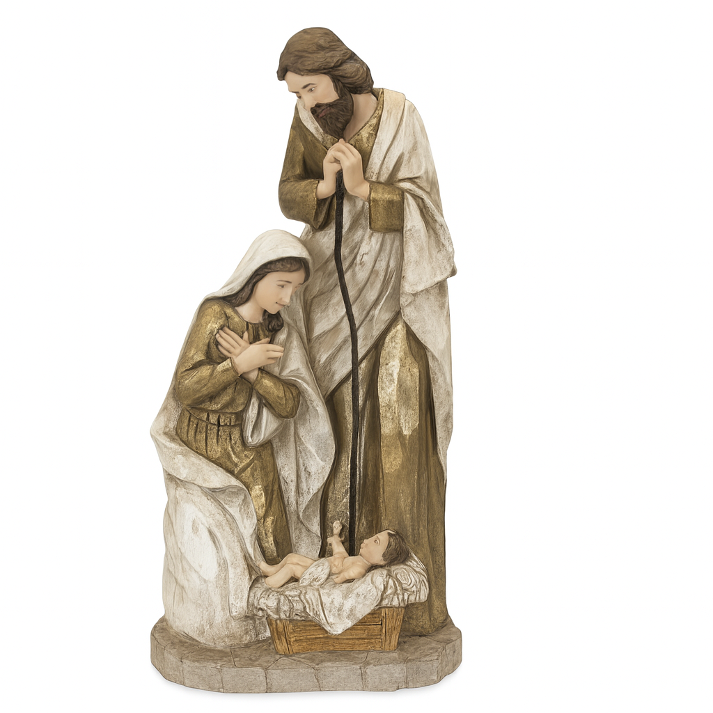 «Figura de Sagrada Familia en Resina, 27.5»