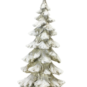 Arbol de Navidad Nevado Dorado 13"