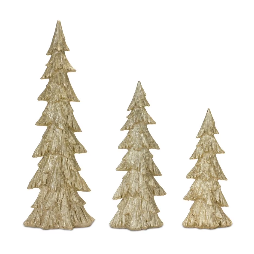 Árbol Decorativo en Resina Dorado, 15″