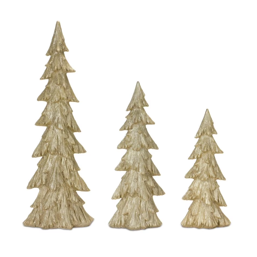 Árbol Decorativo en Resina Dorado, 25″