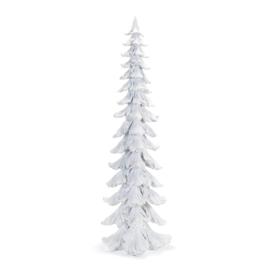 Árbol Decorativo Plateado de Resina, 34.5″