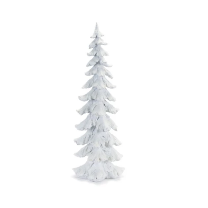 Árbol Decorativo Plateado de Resina, 26″