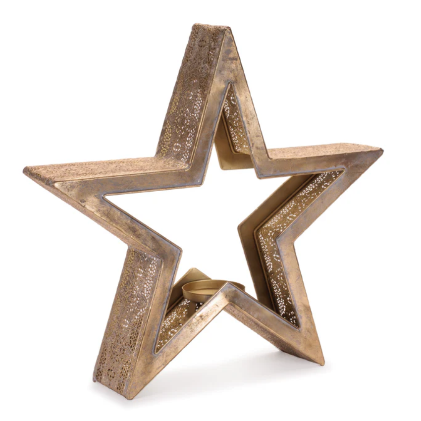 Portavelas  Navideño Estrella  20″