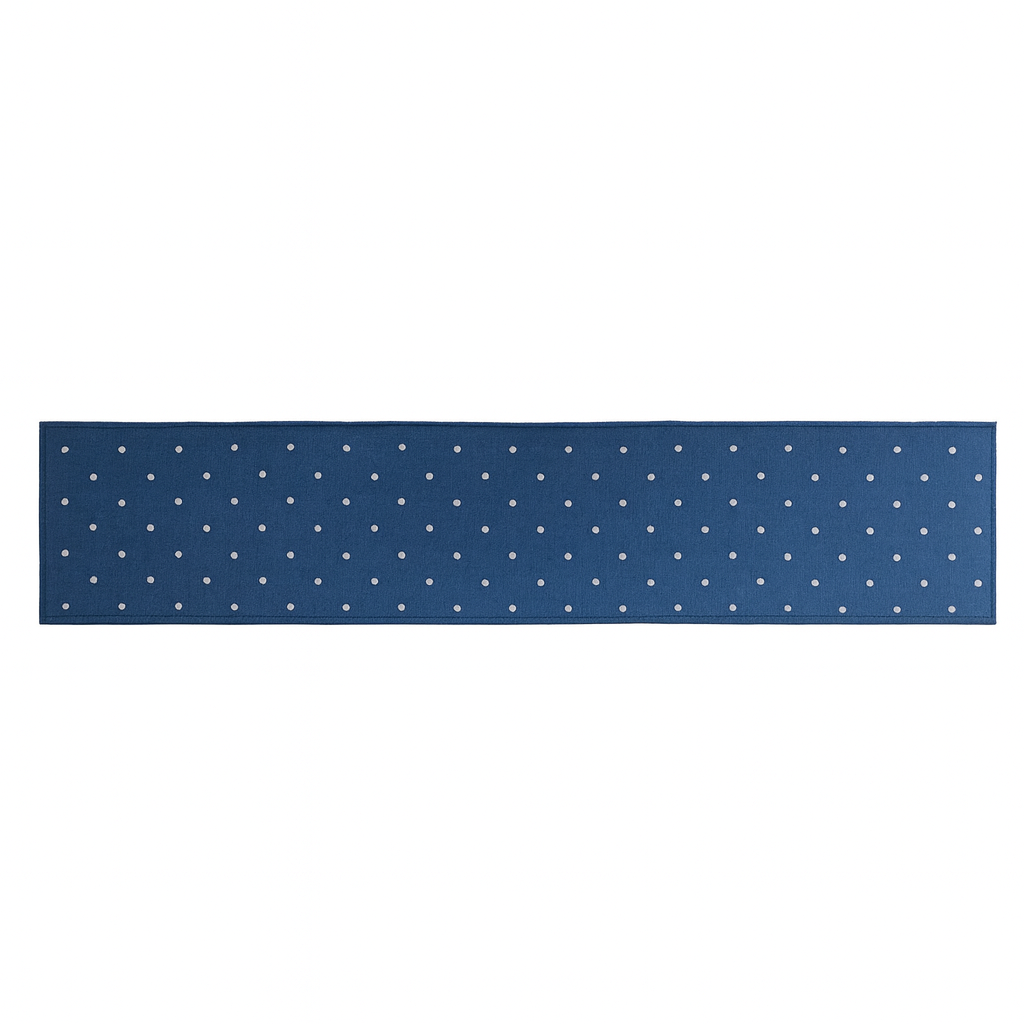 Listón Decorativo Azul con Puntos Dorados