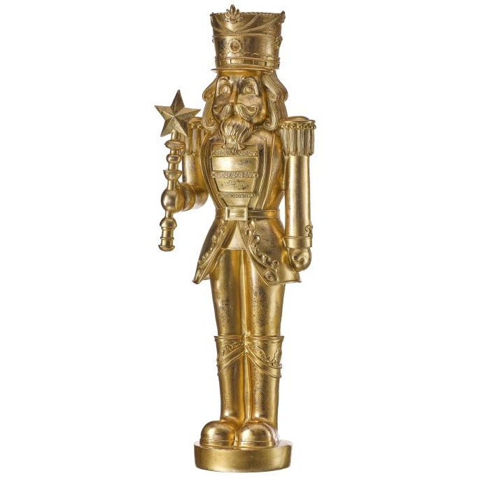 "Cascanueces de Resina Dorado, 23"""